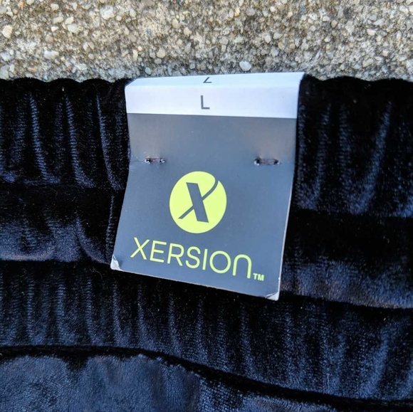 Xersion Womens Velvet Track Jogger Pants Large - Picture 3 of 6